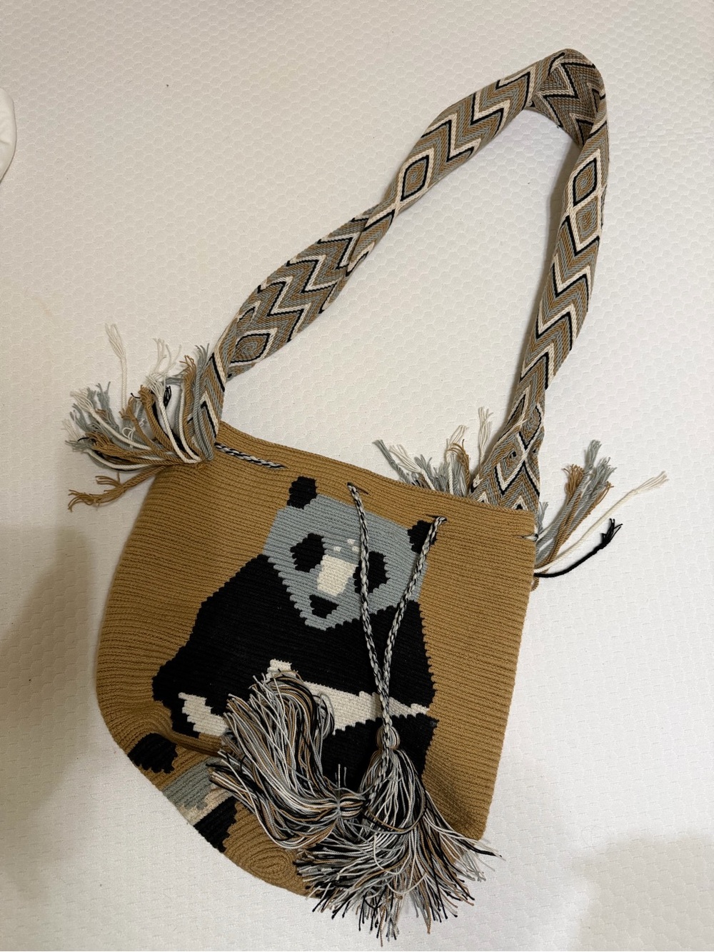 BOHEMIAN CROCHET HANDMADE PANDA BAG